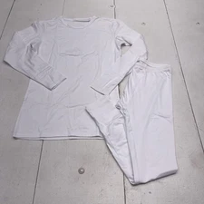 DEVOPS Thermal Underwear Set Mens Medium White Base Layer Long Johns Top Pants