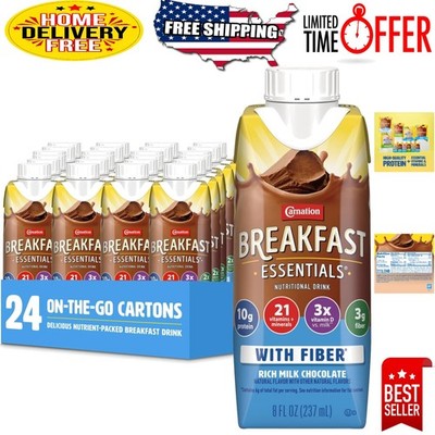 8 FL OZ Pack of 24 - High-Protein Gluten-Free Breakfast Drink in Rich Chocolate