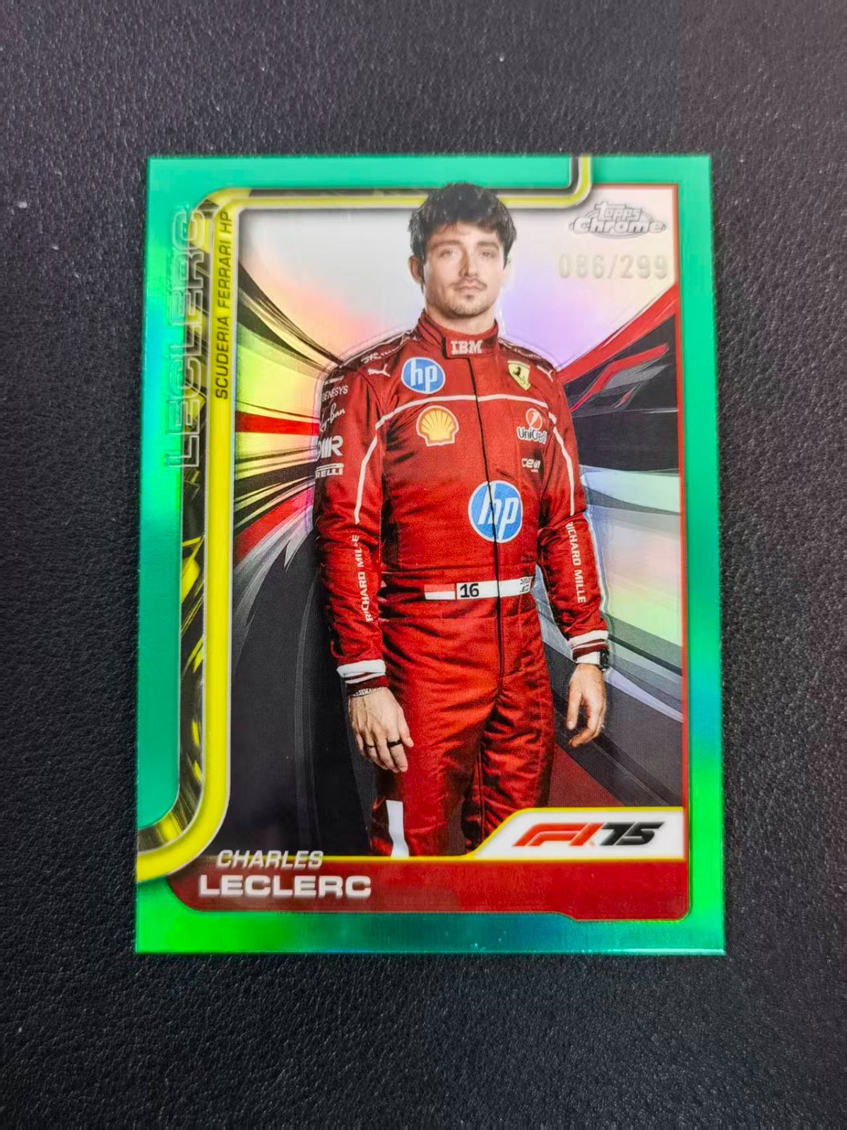 2025 Topps Chrome Formula 1 F1 Charles Leclerc Teal 86/299 #3 WTS