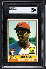 Topps 1976 Jim Rice #340 All-Star Rookie SGC 5 Boston Red Sox MLB