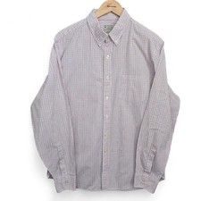 J Crew Shirt Mens Large Red Blue Check Button Down Woven Long Sleeve Cotton