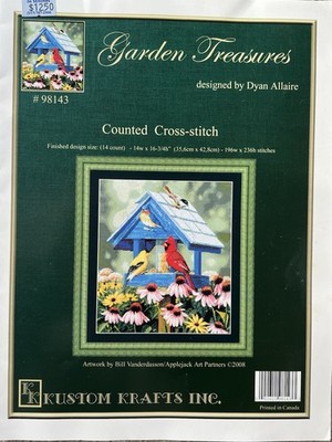 Kustom Krafts Inc. Garden Treasures Counted Cross Stitch Chart Leaflet Allaire