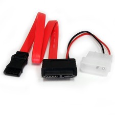 12in SATA to SATA Cable Adapter Converter Extension Cord with LP4 Power Cable