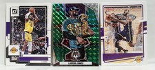 LeBron James 3-NBA Cards - 2020-21 Donruss, Mosaic Green Prizm Finals MVP Lakers