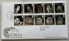GB QEII 2018 Owls Strips Royal Mail FDC Tallents House Barn Owl Edinburgh SHS