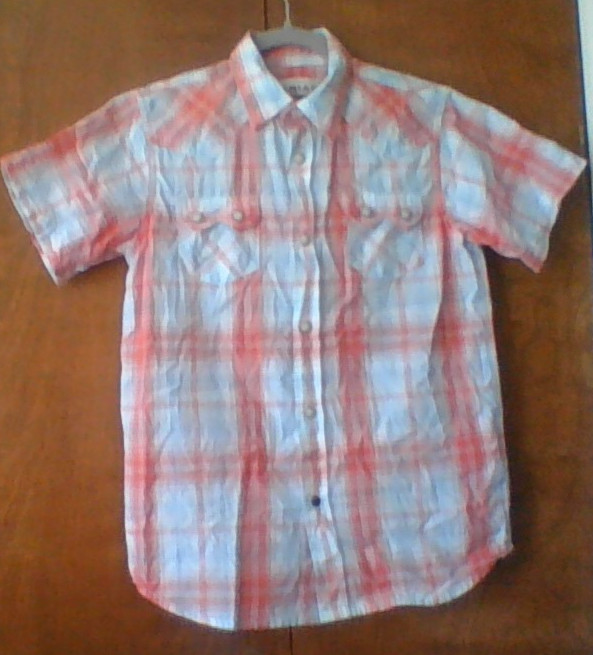Ariat Harter Retro Fit Boys M 10/12 SSlv Pearl Snap Western Shirt Cowboy Rodeo