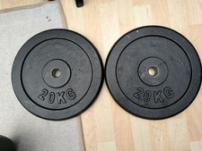 Weight Plates Set 1 Inch 2x 20KG cast Iron Weights For Dumbbell Barbell 