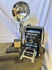 Graflex Anniversary Speed Graphic 4x5 Press Camera Kit w/ Flash, Film Holders,