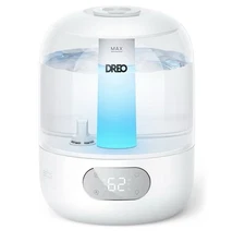Dreo Humidifier for Bedroom, 3L Top Fill 30H & 26dB Quiet Runtime for Large Room