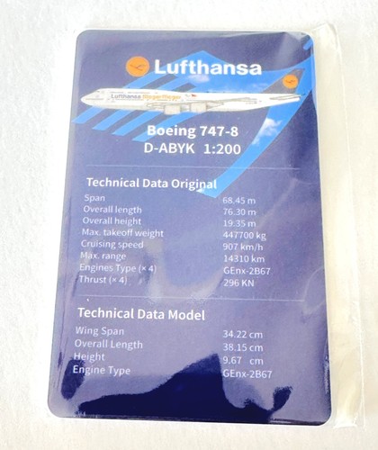 Boeing 747-8 Lufthansa SQ Wings Diecast Collectors Model 1:200 L2087 D-ABYK - Picture 11 of 13