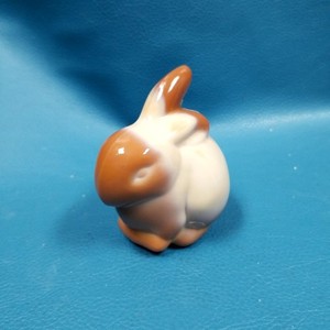 VTG 2005 Fenton 3.25" Slag Glass Brown Bunny Rabbit Figurine Caramel Melange 