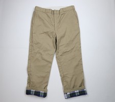Vintage 90s Dickies Mens 42x32 Faded Flannel Lined Workwear Wide Leg Pants USA