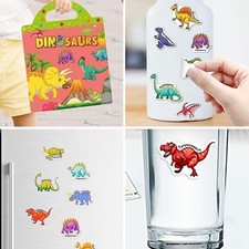 Reusable Sticker Books for Kids, Travel Removable Toddler Dinosaur Sticker Books