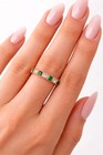LAB CREATED EMERALDS & WHITE SAPPHIRES ETERNITY RING 14K ROSE GOLD PLATED (.925) — photo 4