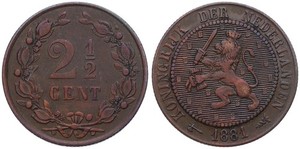 Netherlands - NETHERLANDS 2 1/2 Cents - Various Years - Dutch Nederland