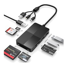 8-in-1 Memory Stick Pro Duo Reader with Fast 480Mbps Data Transfer  3 USB Ports