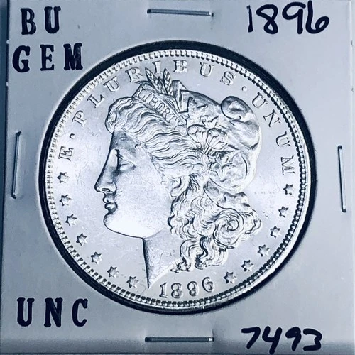 1896 BU GEM MORGAN SILVER DOLLAR UNC MS+++ U.S. MINT RARE COIN 7493