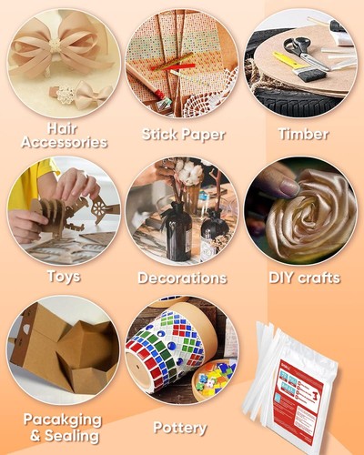 SHALL Hot Melt Glue Gun Stick Mini Clear White DIY Art Craft Wholesale - Picture 35 of 35