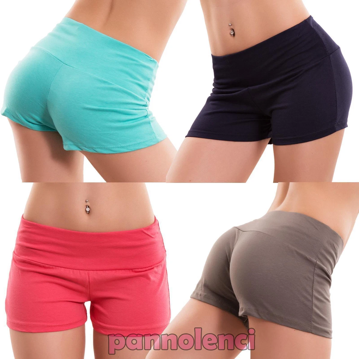 Short Femme Short Fitness Sport Gymnase Élastiques Hot Haleter Neuf CC-1436