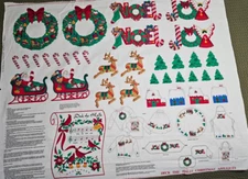 Cranston VIP Fabric Panel "Deck The Halls" Christmas Appliques Cut/Sew