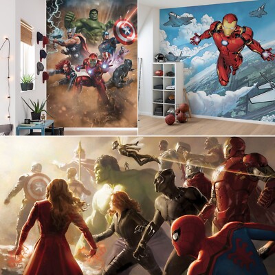 Fototapeten Marvel Avengers Kinder- und Erwachsenenzimmer Hulk Iron Man Thor
