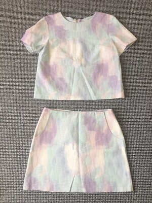 Pastell Rock & Top Coord Miss Selfridge Brandneu Größe 12