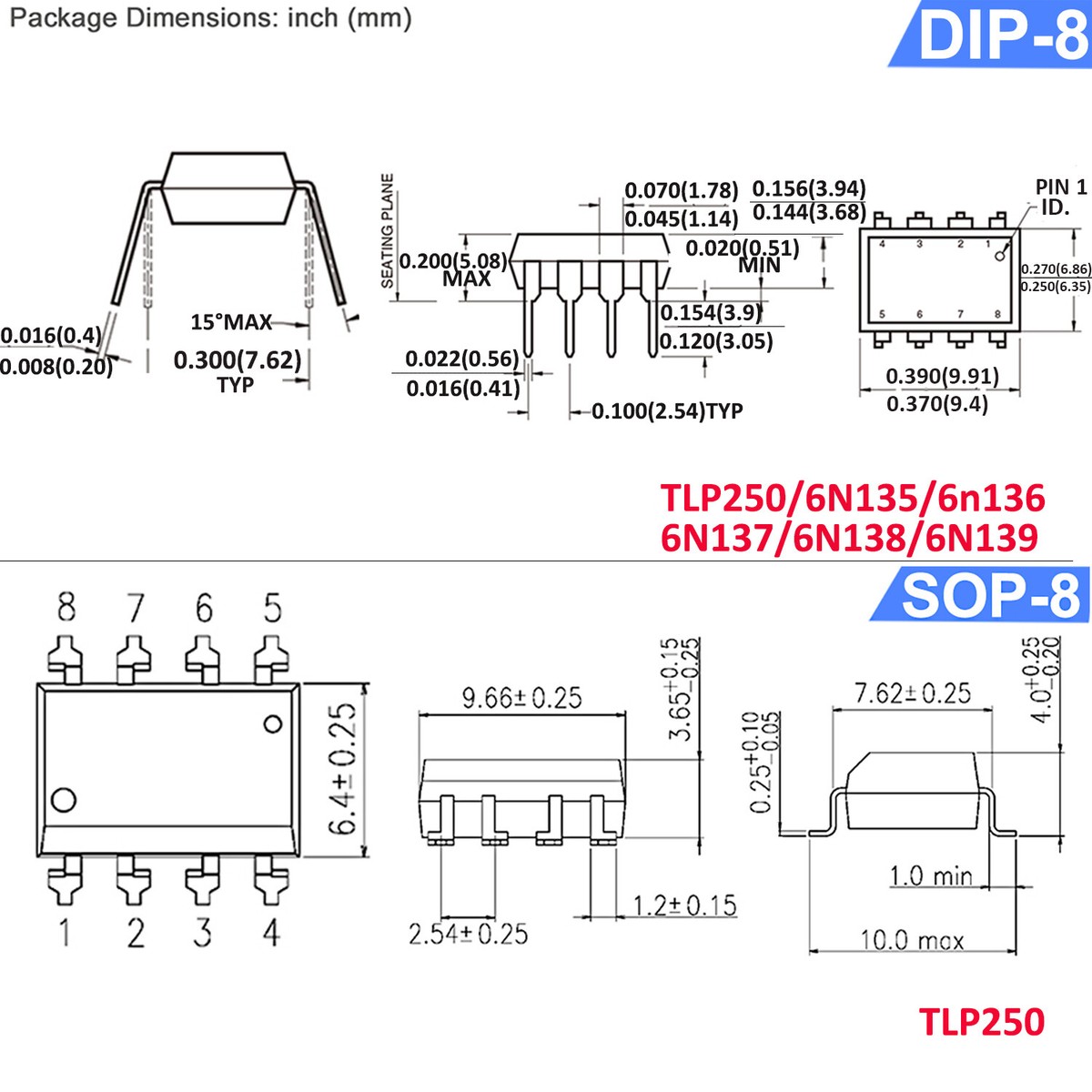 10 Stück 6N139 Optokoppler – 8-Pin DIP, Hochwertig, Lagerware Aus UK