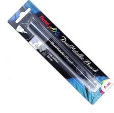 Pentel Dual Metallic Brush Pen Iridescent Glitter Ink Art Drawing Fine to Wide