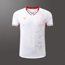 2024 New VICTOR Men's Badminton T-Shirt Tennis clothes Polyester Sports Tops