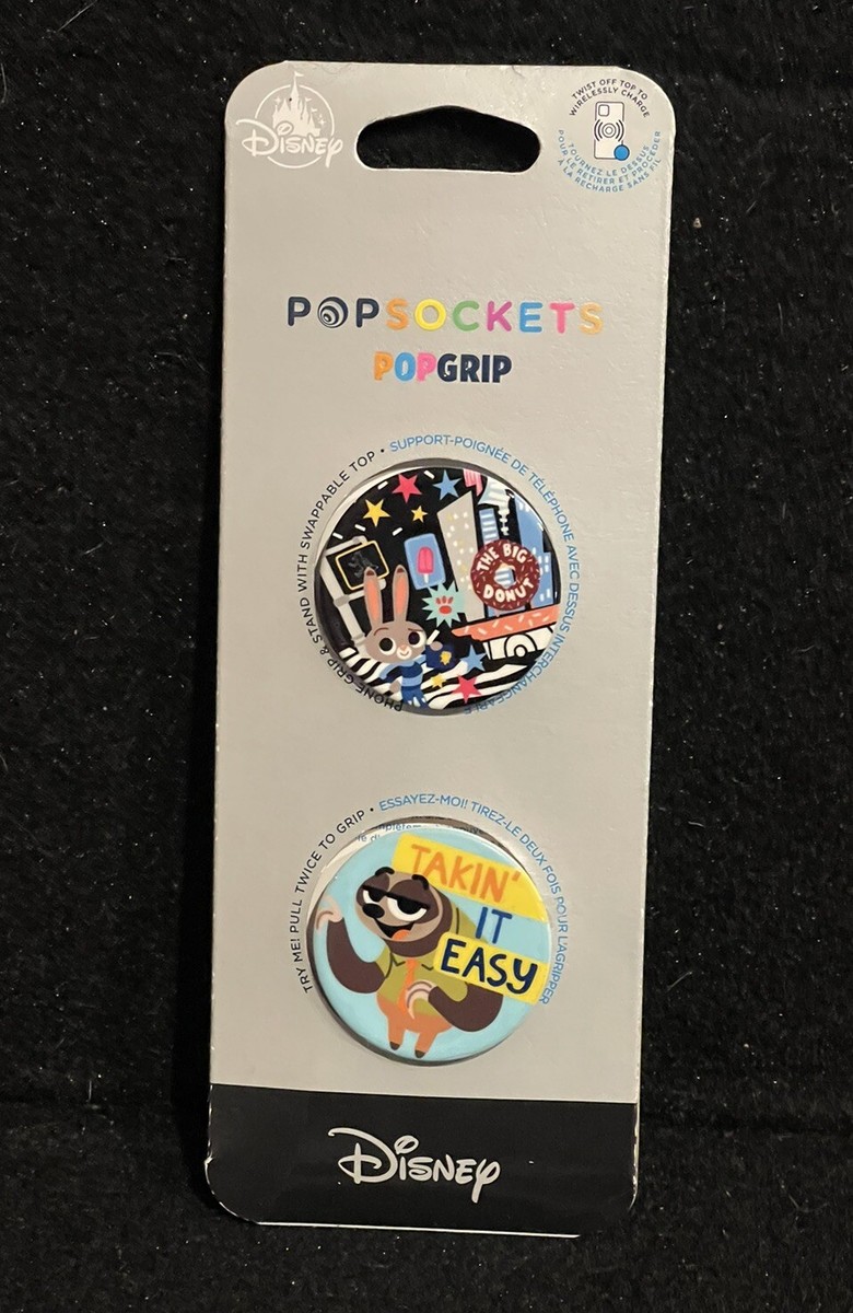 Disney Zootopia Judy Hopps Donut And Flash Pop Socket Grips New In Hand