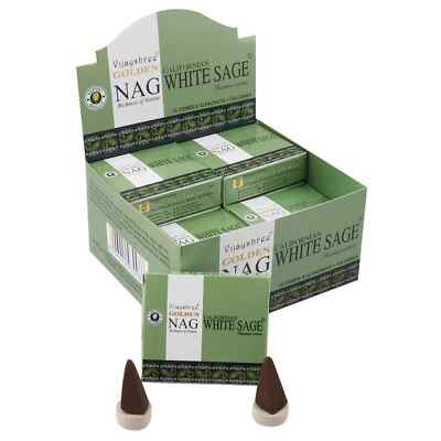 Vijayshree Golden Nag White Sage Masala Incense Dhoop 12 Packet Each 10 Cones