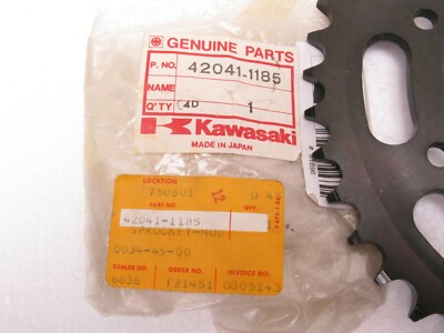 OEM Kawasaki Rear SPROCKET-HUB 43T 43 Tooth Steel 42041-1185 NOS