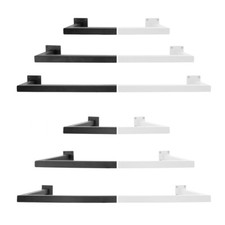 1x Kleiderstange Garderobenhalter U-Form Metall Schwarz Weiß für Wandmontage