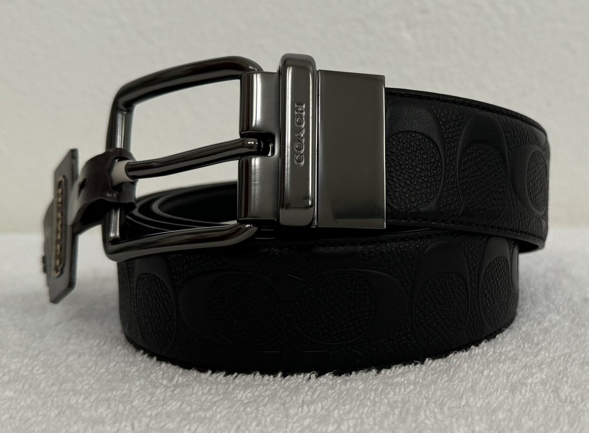 Coach Wide Harness Signature Leather Reversible Belt F55157 Coach Wide Harness Signature Leather Reversible Belt F55157