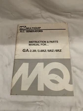 Multiquip AC Generators Instruction Service Repair Manual GA 2.3R 3.6RZ 5RZ 6RZ