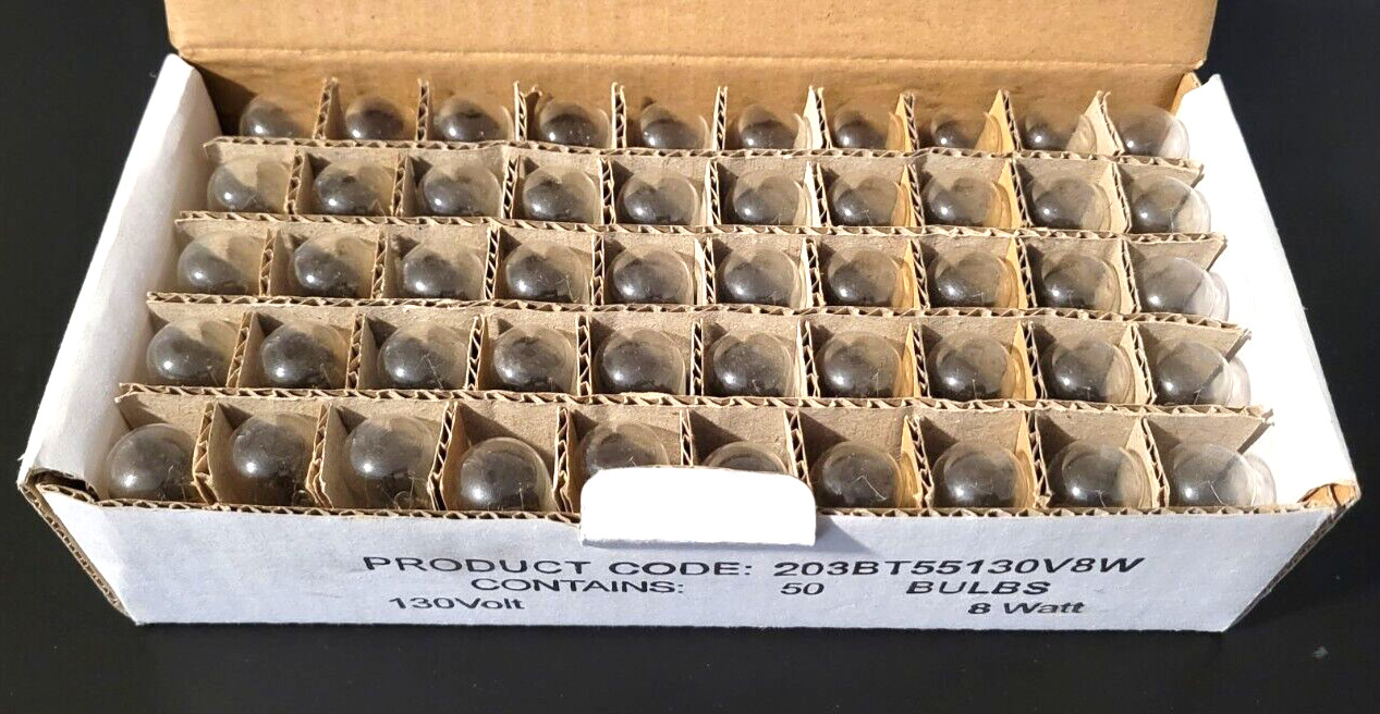 130volt 8 Watt E14 Base- Clear/ Set Of 2 - 50 Pcs Each