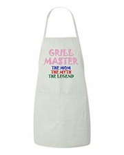 Grill Master The Mom The Myth The Legend Funny Apron Mothers Day Birthday Gift