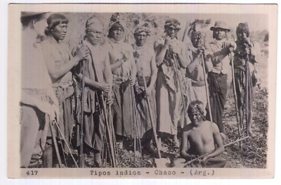Argentina Argentina, Ethnic Type Tipos Indians Chaco Photo Postcard c1920