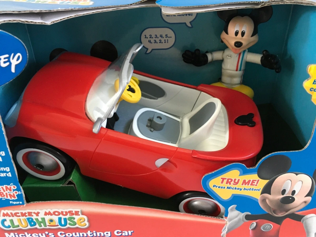 Disney Mickey Mouse Clubhouse Counting Car with Race Driver Talkin Bobbin Figure