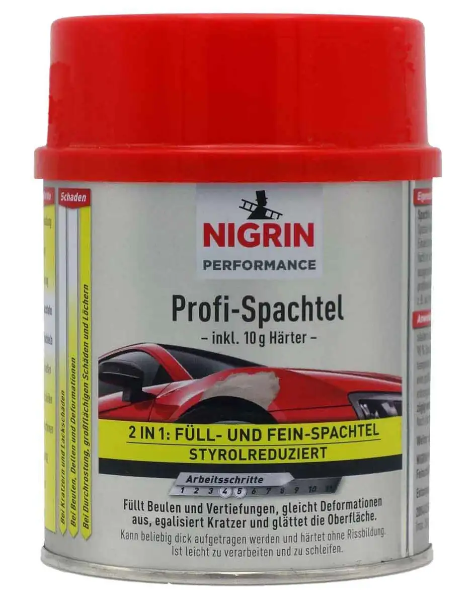 NIGRIN Profi-Spachtel 500g KFZ Reparaturspachtel Füllspachtel Feinspachtel
