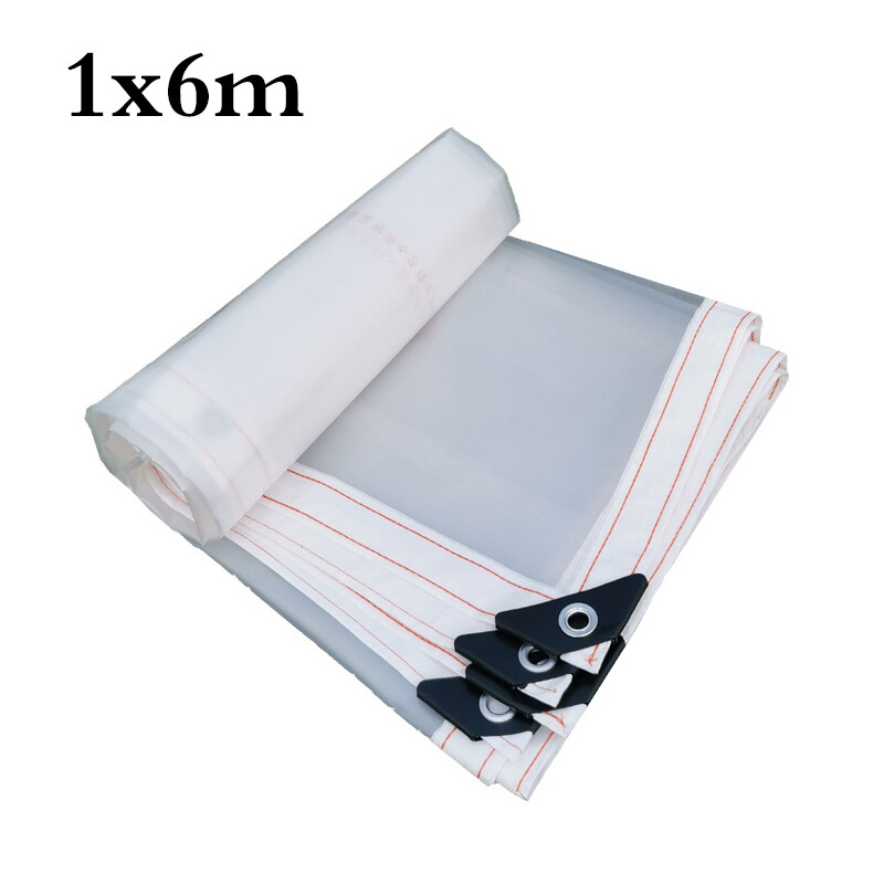 Waterproof Clear Tarp With Grommets Heavy Duty PVC Patio Vinyl