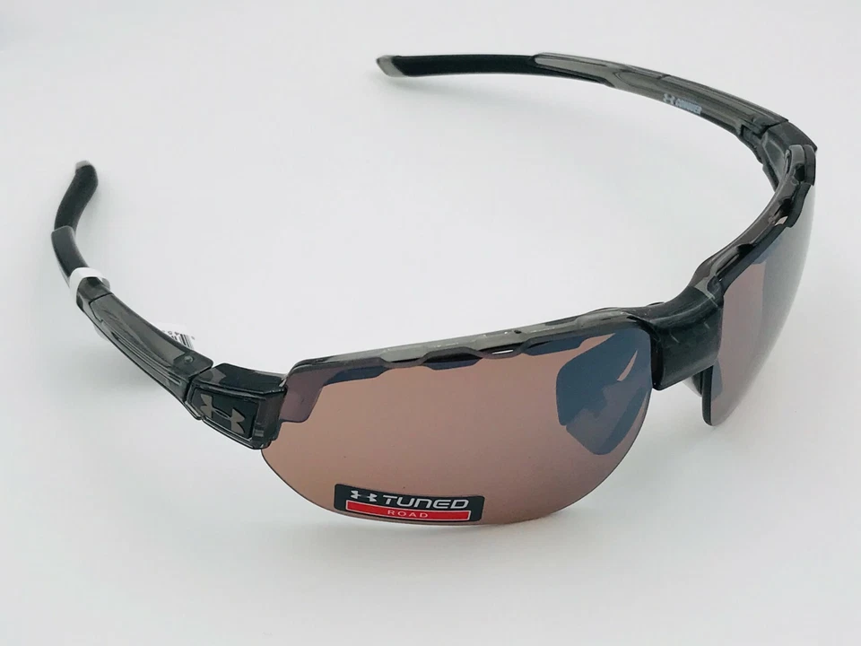 Gafas de sol Under Armour UA Conquer 8650132-030124 gris brillante afinadas carretera nuevas en caja Foto 2 de 4