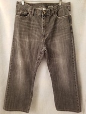 Banana Republic Jeans Pants Size 35 x 32 Mens Blackish Gray Destroyed LOOK