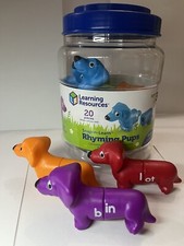 Learning Resources Snap-N-Learn Rhyming Pups Toy - Match Color/letter 20 Pieces.