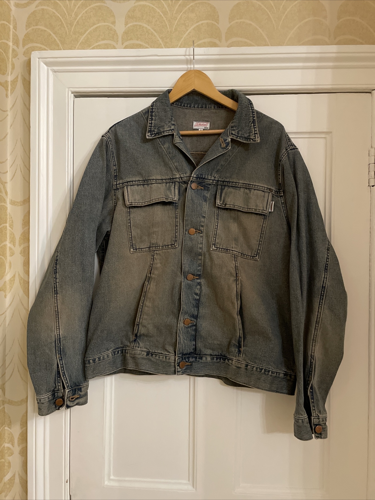 Vintage St Michael Denim jacket Coat 44” XL 80’s Fantastic!