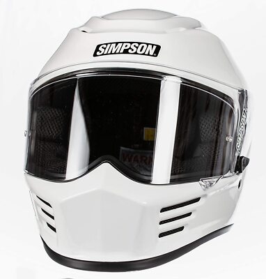 Simpson Racing Products Speed Bandit Motorcycle Helmet White - Medium