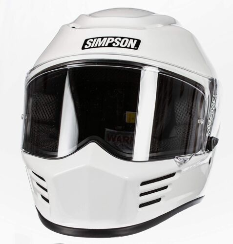 Simpson Racing Products Speed Bandit Motorcycle Helmet White - Large - Picture 1 of 6