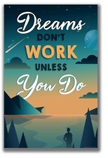 Success Motivational Poster Art Print Office School Classroom Decor Success Gift