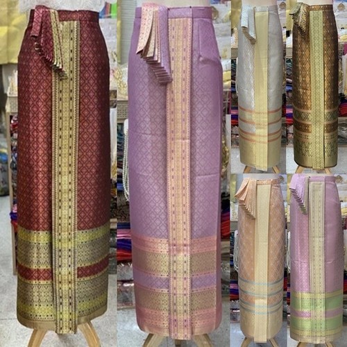 1 XL SIZE Thai Synthetic Long Lined Sarong Skirt & Hook Wrap Ready to Wear NEW - Picture 3 of 45