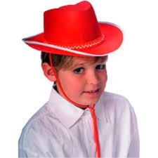 Boys Child Western Red Durashape Cowboy Costume Hat